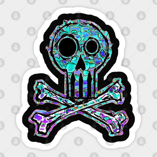 rebel skull cool rocker horror Show Sticker by LowEndGraphics